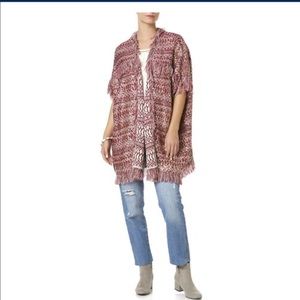 Open front Fringe REVERSIBLE cardigan
